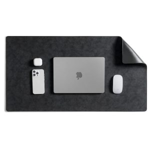 DailyObjects Reversible Desk Matte Sand Premium Vegan Leather Desk Mat|Anti-Skid|Anti-Slip|85 * 45cm|